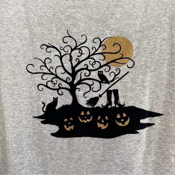 Karen Scott grey Halloween top - Picture 3 of 3